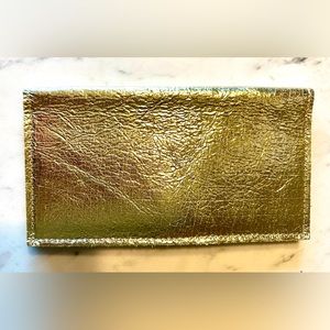 Tracy Tanner gold foil leather wallet